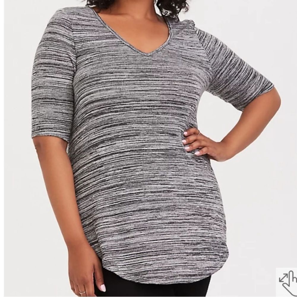 Women's Torrid Heathered Grey Knit Tunic Size 2X